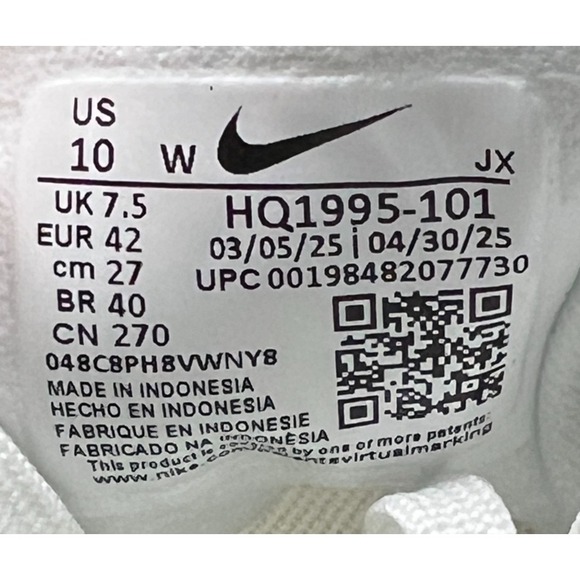 Nike Revolution 8 HQ1995-101 Womens 10 Running Shoes White Athletic Sneakers - Picture 7 of 8